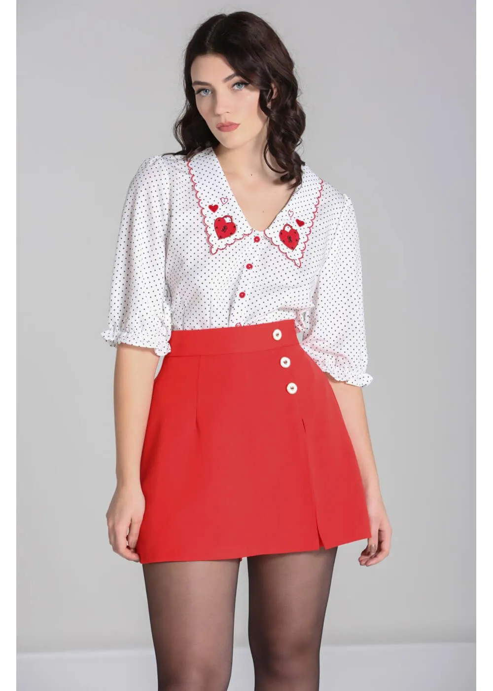 Hell Bunny Cooper 60's Skorts Red