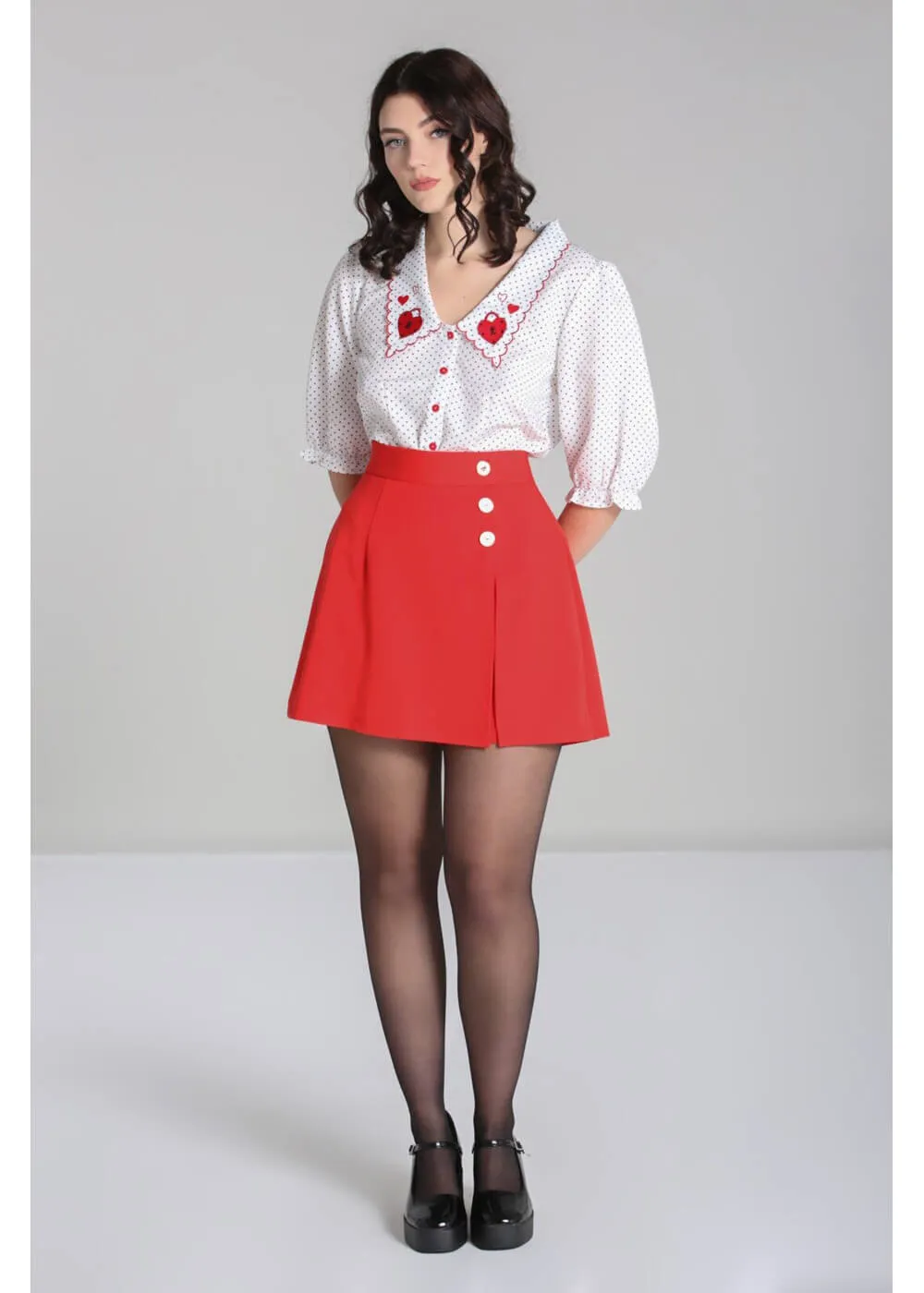 Hell Bunny Cooper 60's Skorts Red