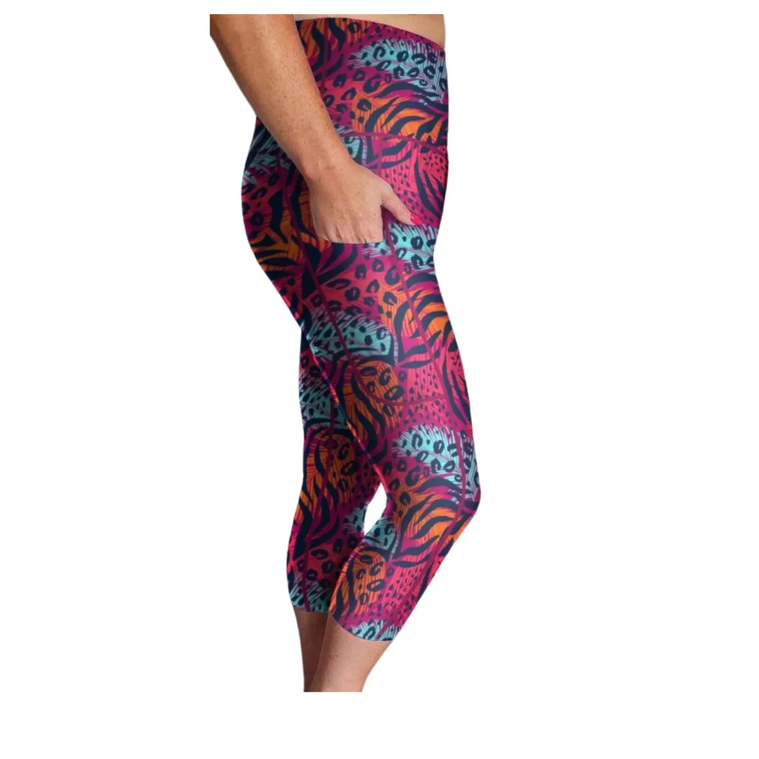 HI Capri Gym leggings- Autumn Safari