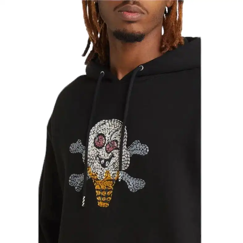 Ice Cream Croissant Hoodie (Black) 431-9305