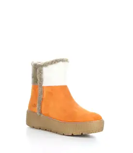 INTER ORANGE/CREAM/TAUPE Round Toe Boots