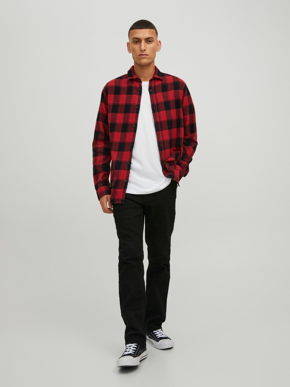 Jack & Jones Mens Shirt 'JJ Plain' Autumn Buffalo Check