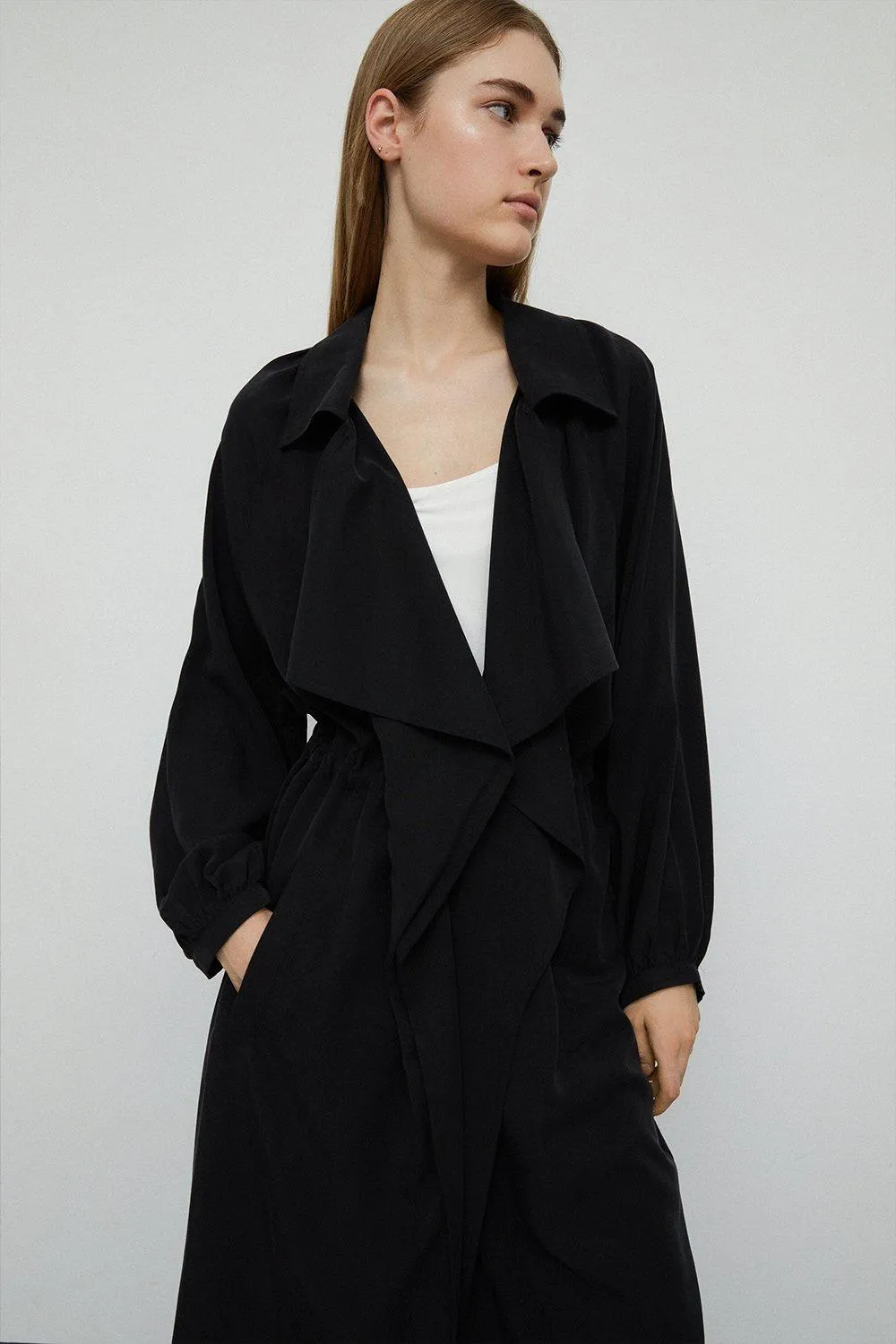 Jackets & Coats | Drawcord Waist Duster Jacket | Warehouse