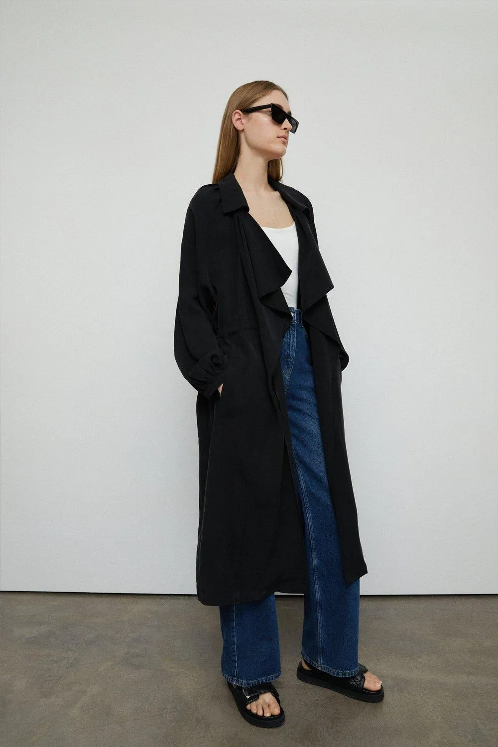 Jackets & Coats | Drawcord Waist Duster Jacket | Warehouse