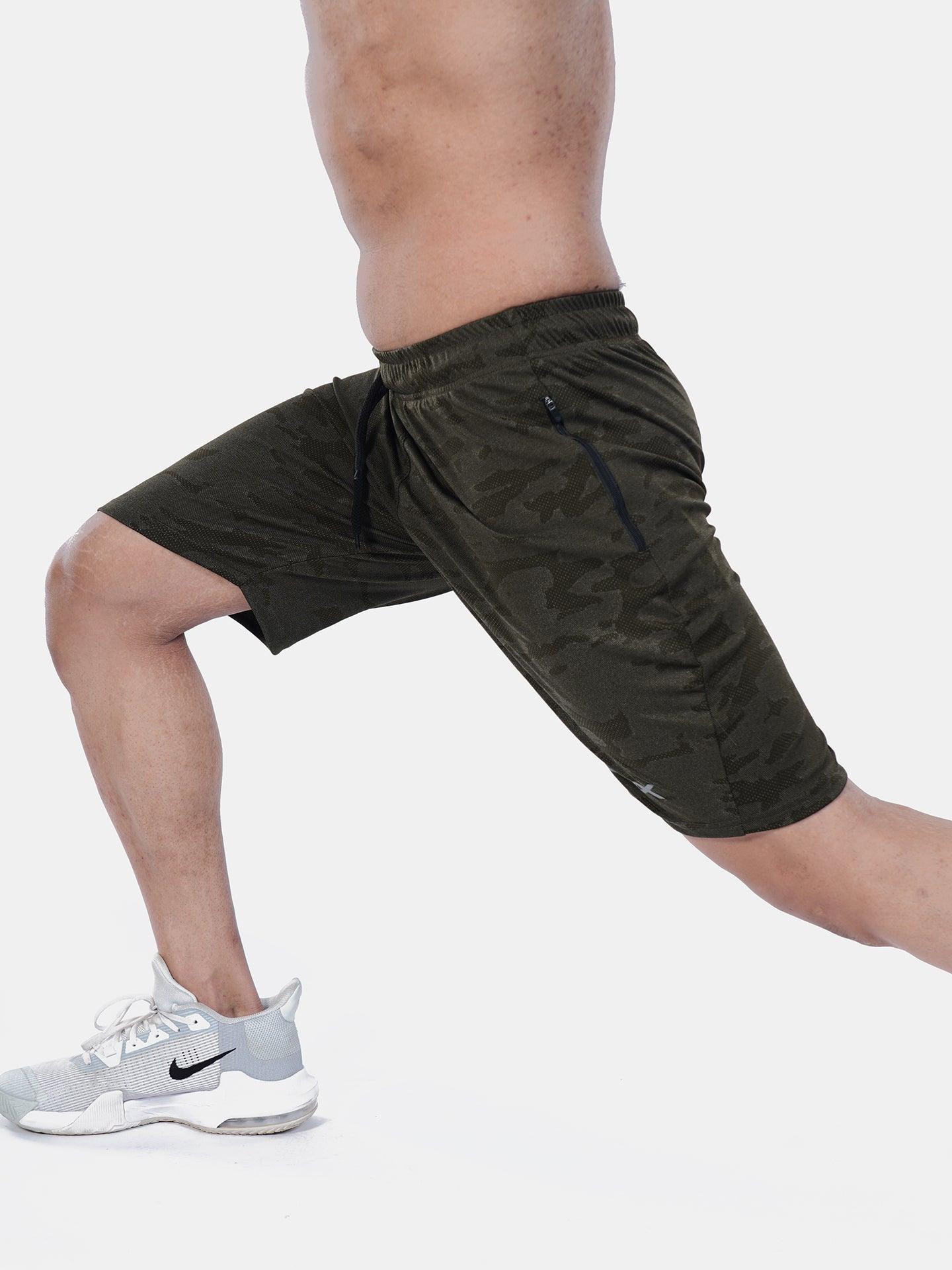 Jacquard Military Green Camo GymX Shorts - Sale