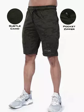 Jacquard Military Green Camo GymX Shorts - Sale