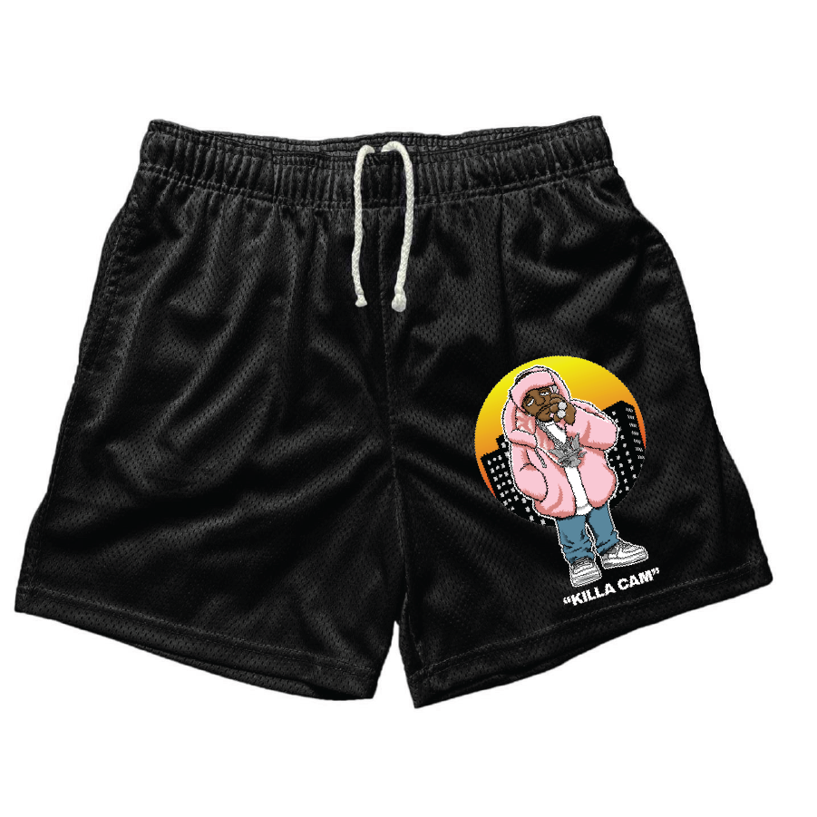 KILLA CAM (CAM'RON) BLACK MESH SHORTS (5 INCH INSEA