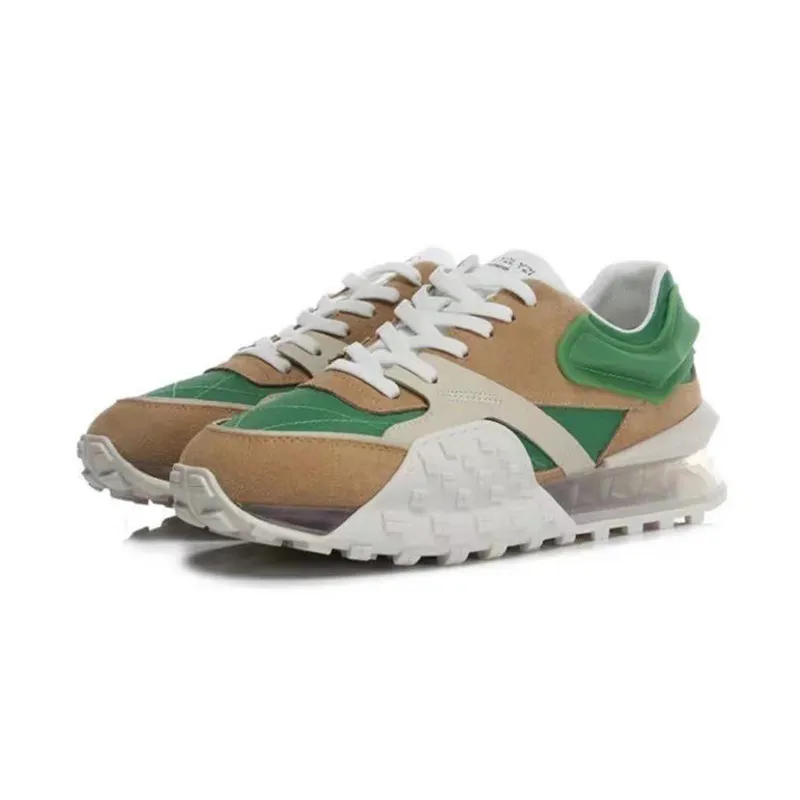 Lace-Up Air Cushion Sneakers Green 