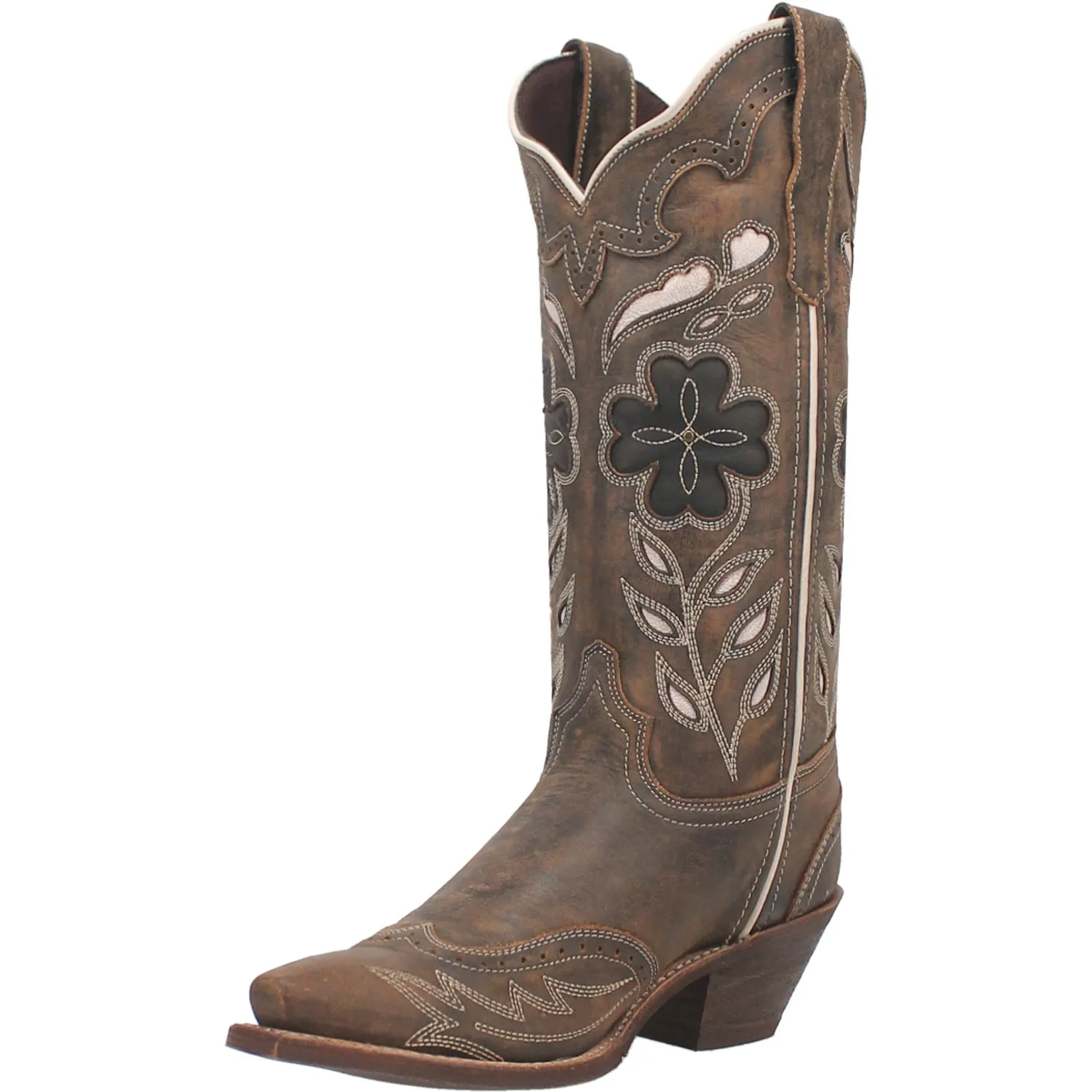 Laredo Womens Zuri Brown Leather Cowboy Boots