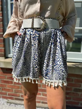 Leopard Print Tassel Shorts Lucia