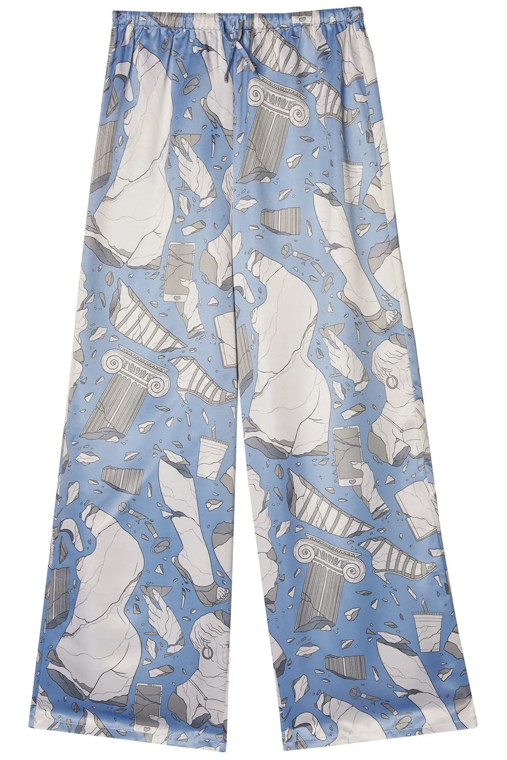 Logan Spector Statues Satin Pyjama Pants, Size UK 8