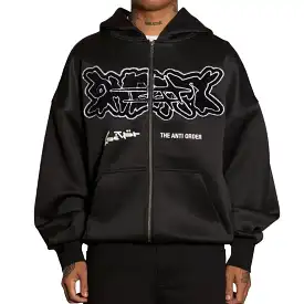 Loiter X The Anti Order Zip Hoodie (Black)