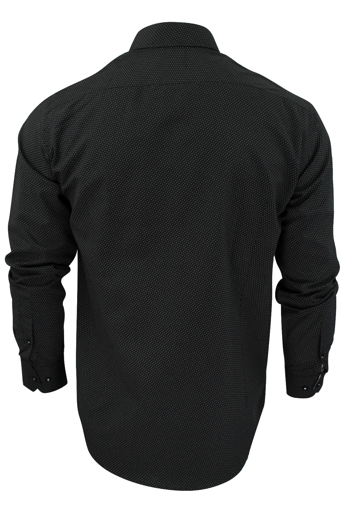 Mens Long Sleeved Shirt by Xact Clothing Mini Polka Dot