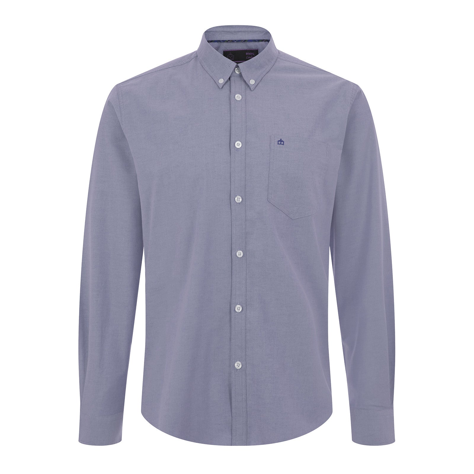 Mens Merc London 'Oval' Long Sleeved Oxford Shirt