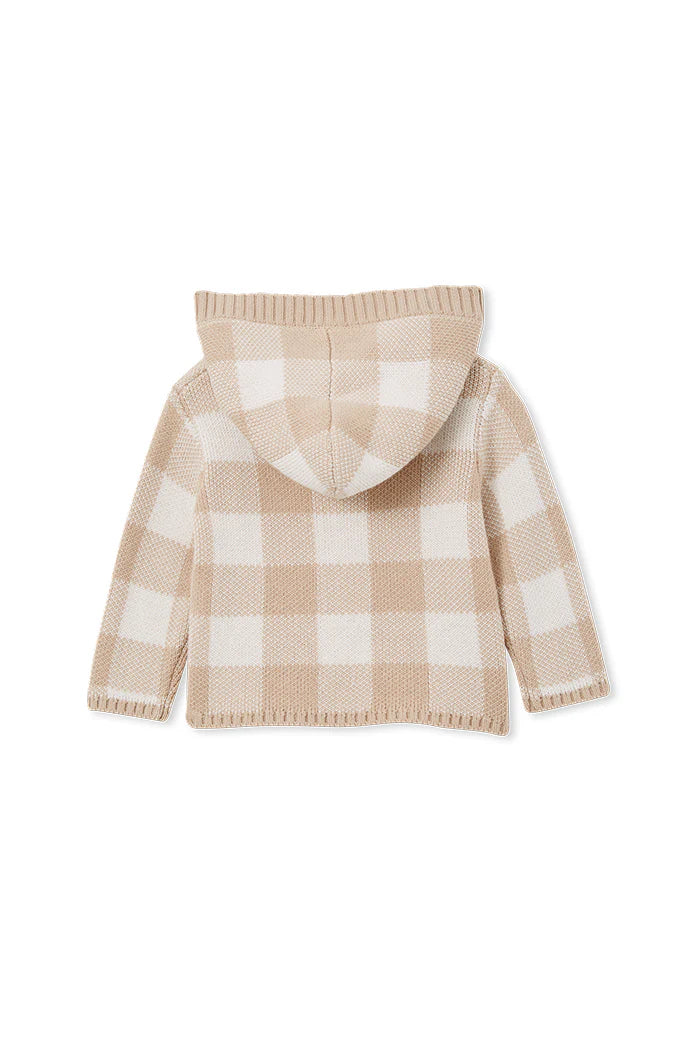 Milky - Natural Check Hooded Jacket