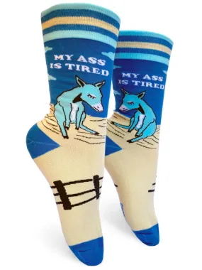 My Ass is Tired Womens Crew Socks