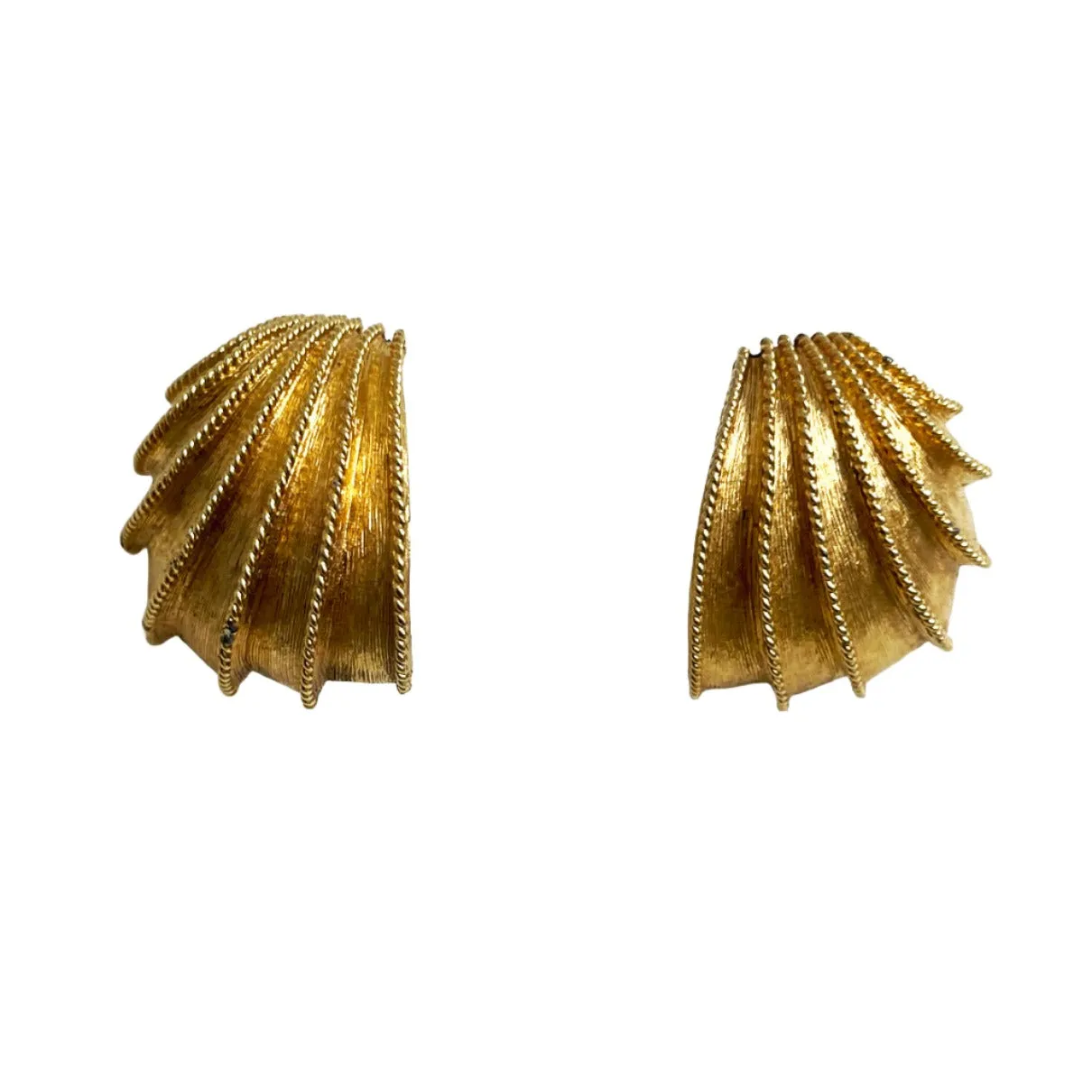 Napier Gold Pierced Earrings Vintage