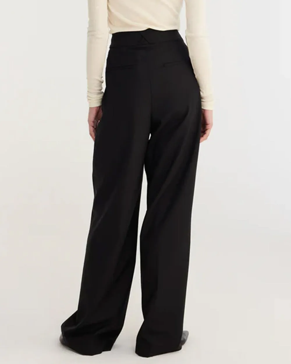 Noir Wide Leg Tailored Trouser