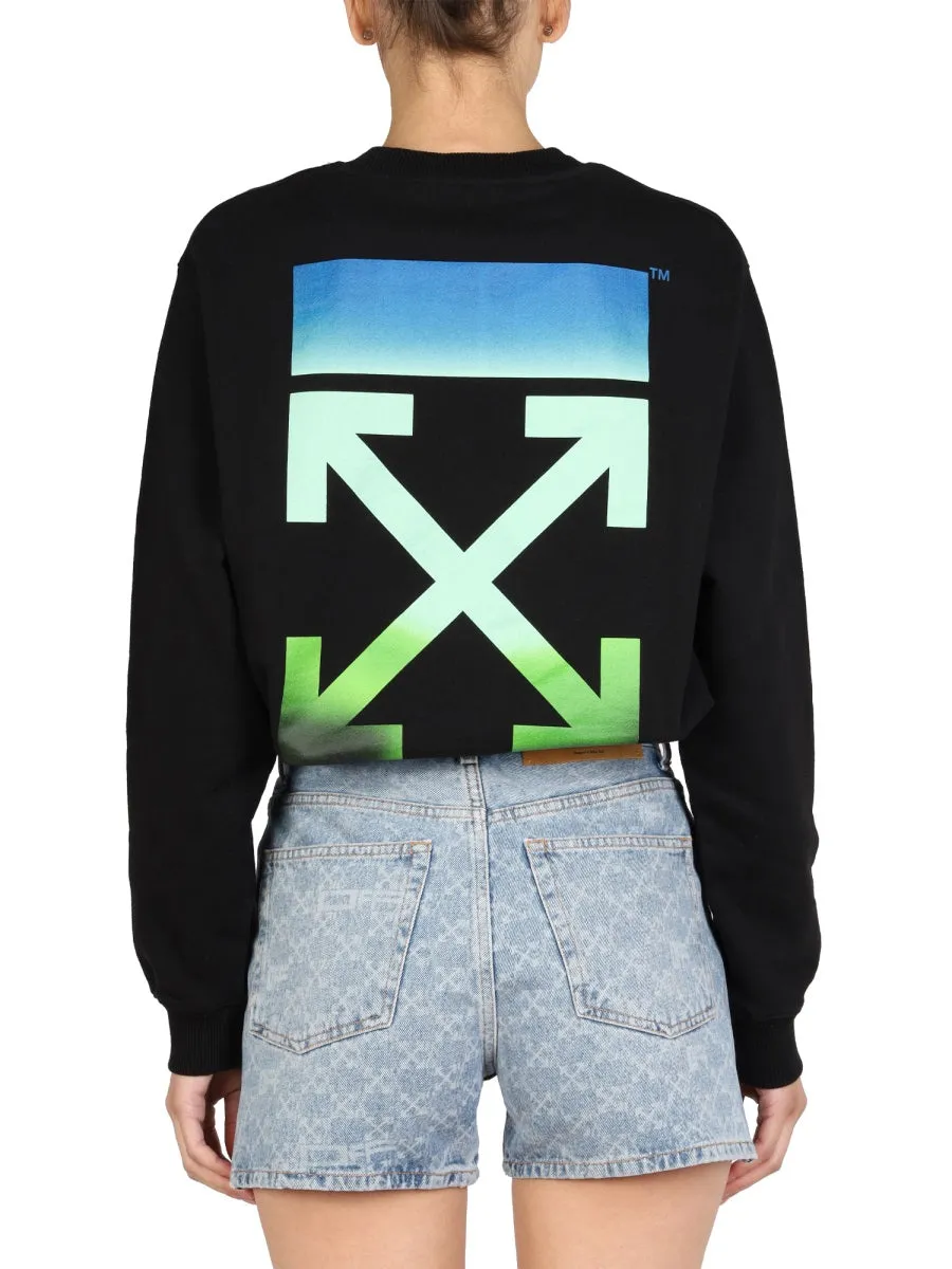 Off-White Arrow Graphic Printed Crewneck Sweatshirt