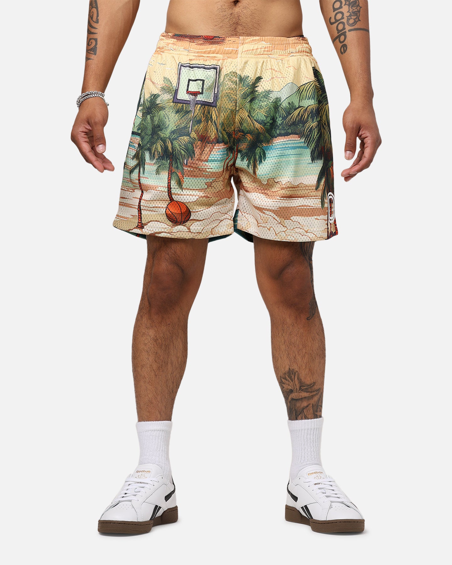 Overtime Paradise Palm Shorts Palm Print