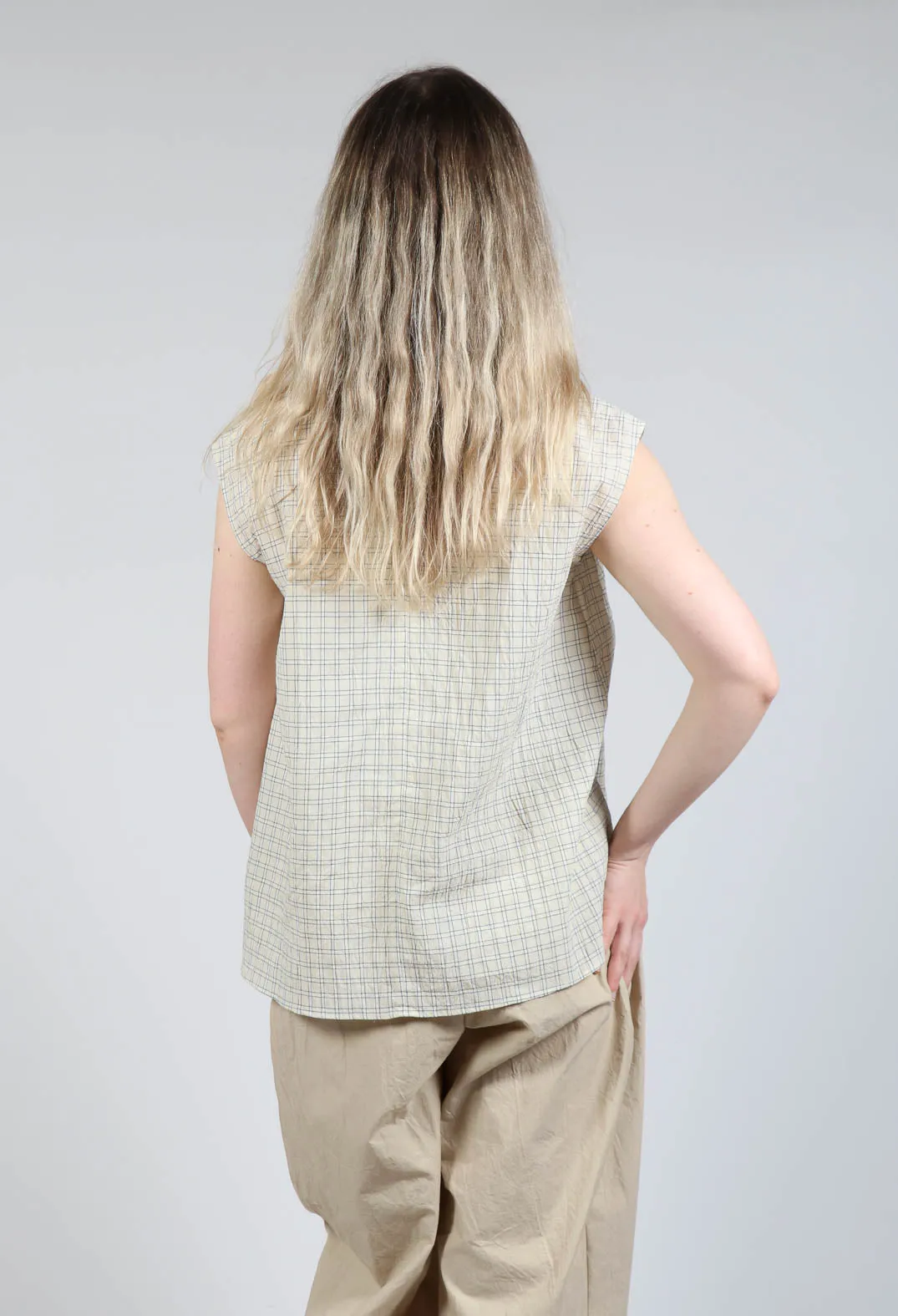 Patterned Vest in Natural