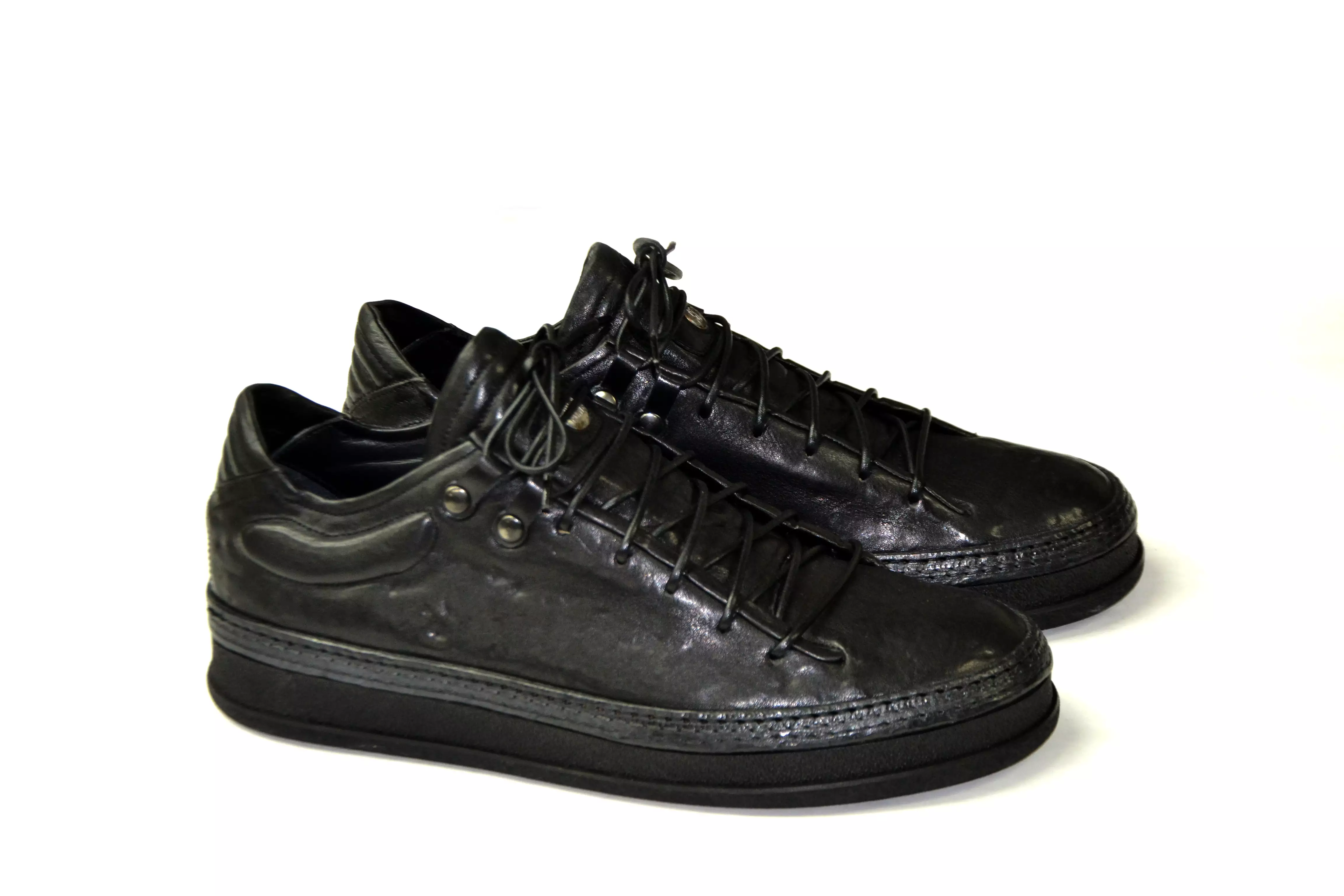 Pep black leather sneaker