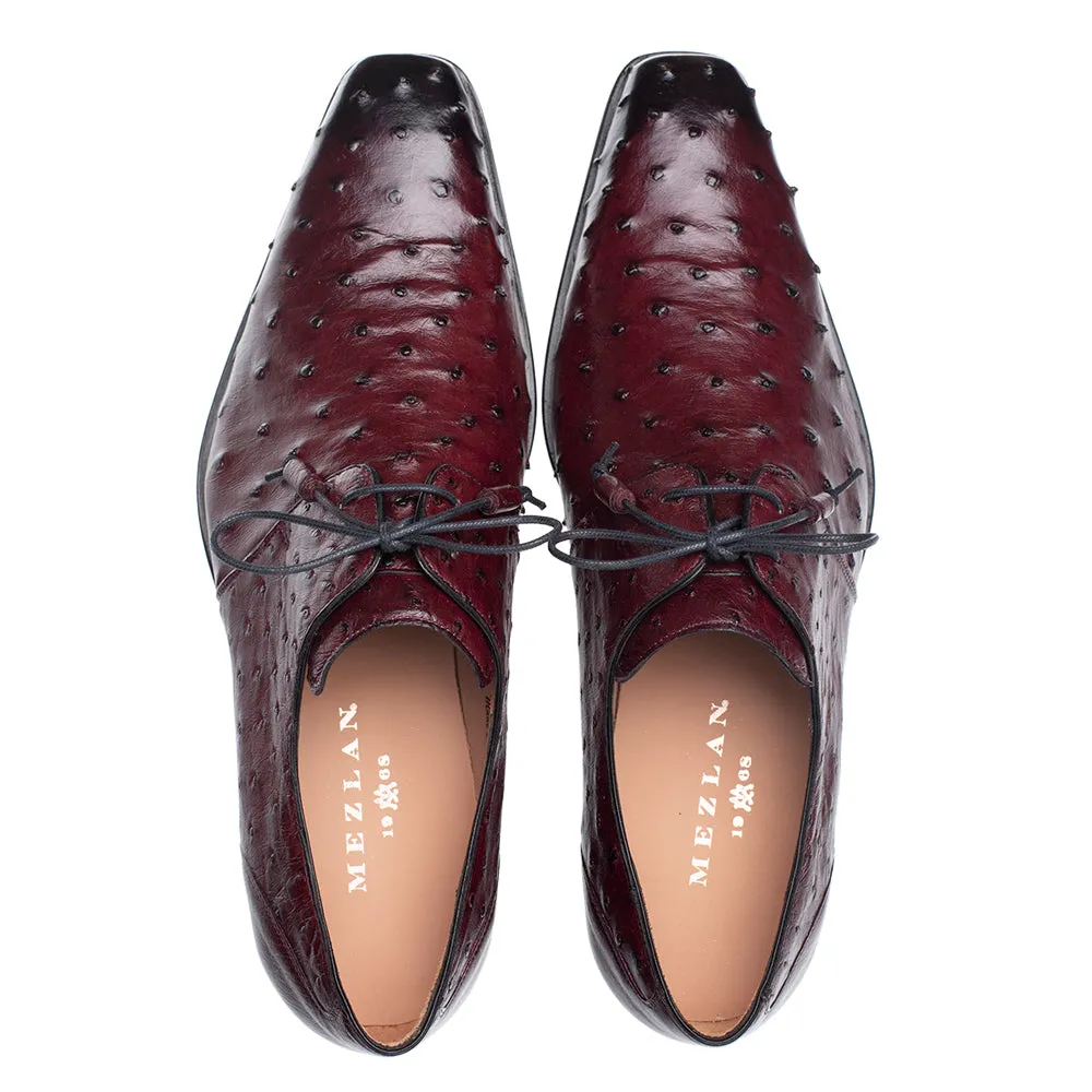 Plain Toe Ostrich Lace Up