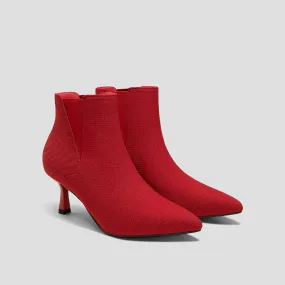   Pointed-Toe Ankle Heel Boots (Alexandra)