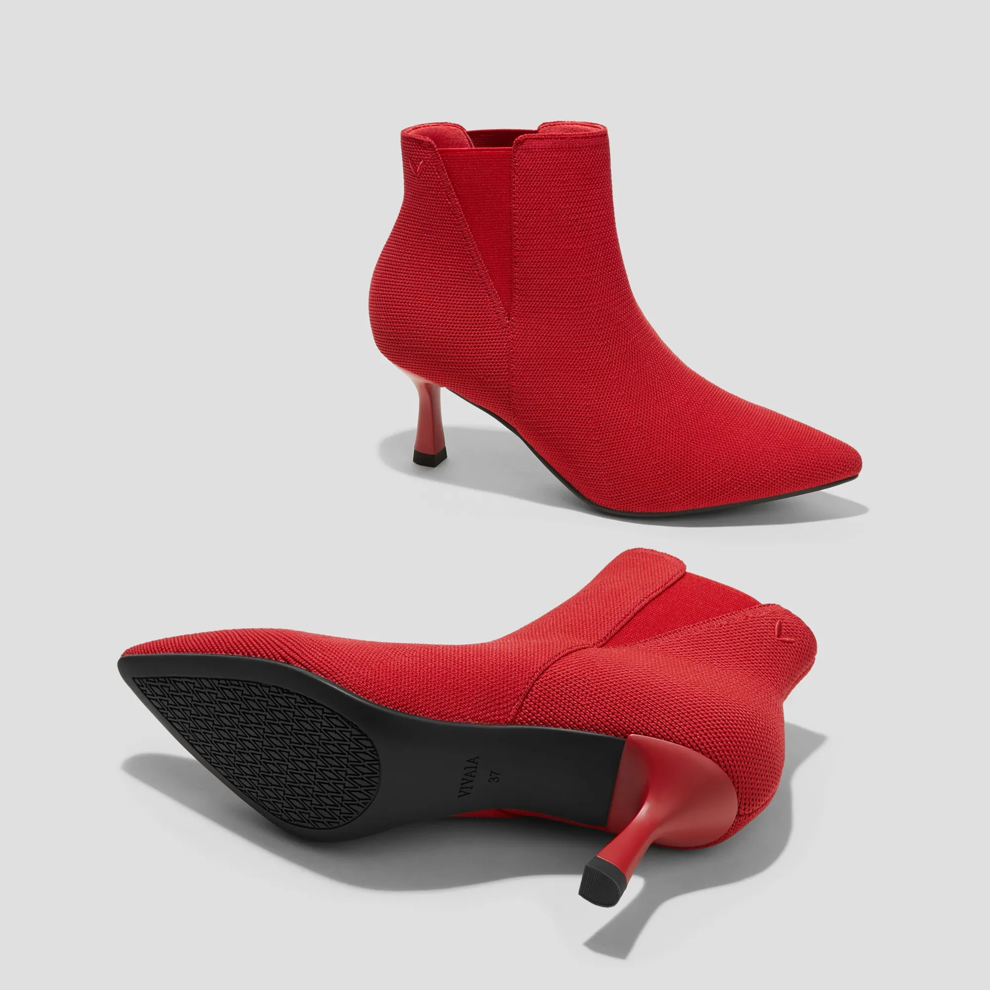   Pointed-Toe Ankle Heel Boots (Alexandra)