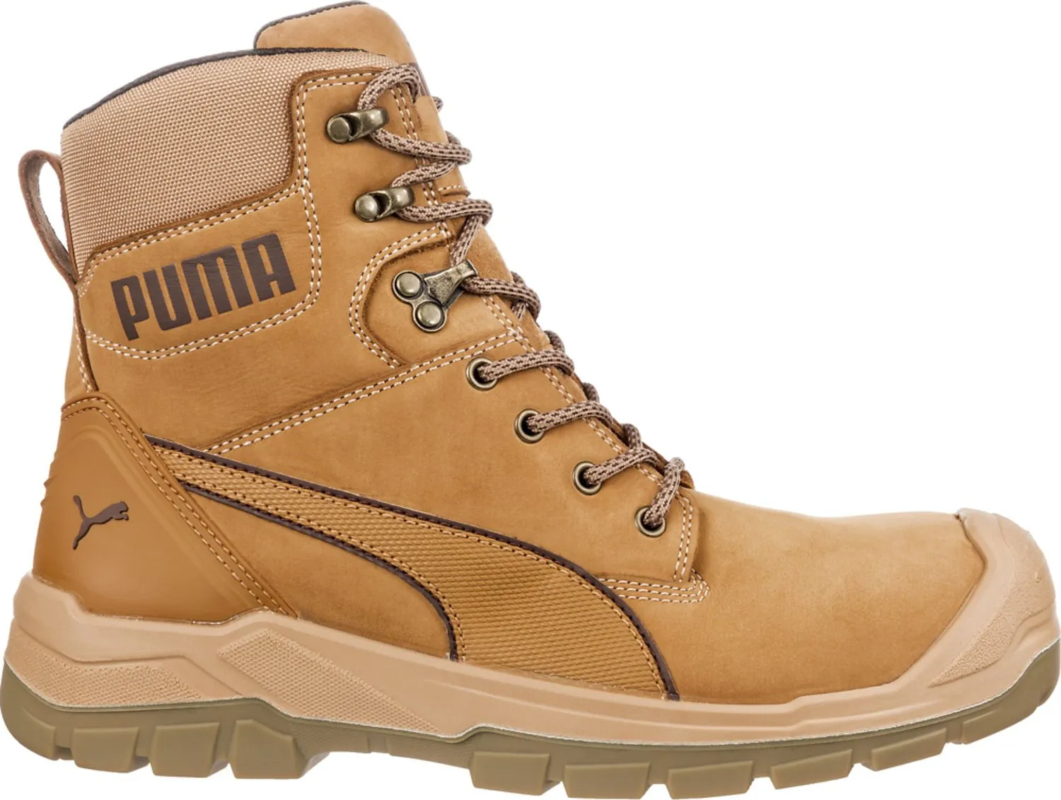 Puma Safety Mens Conquest CTX High EH WP ASTM Wheat Leather Work Boots