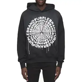 Purple Brand Concentric Hoodie (Black) P401-HBBC124