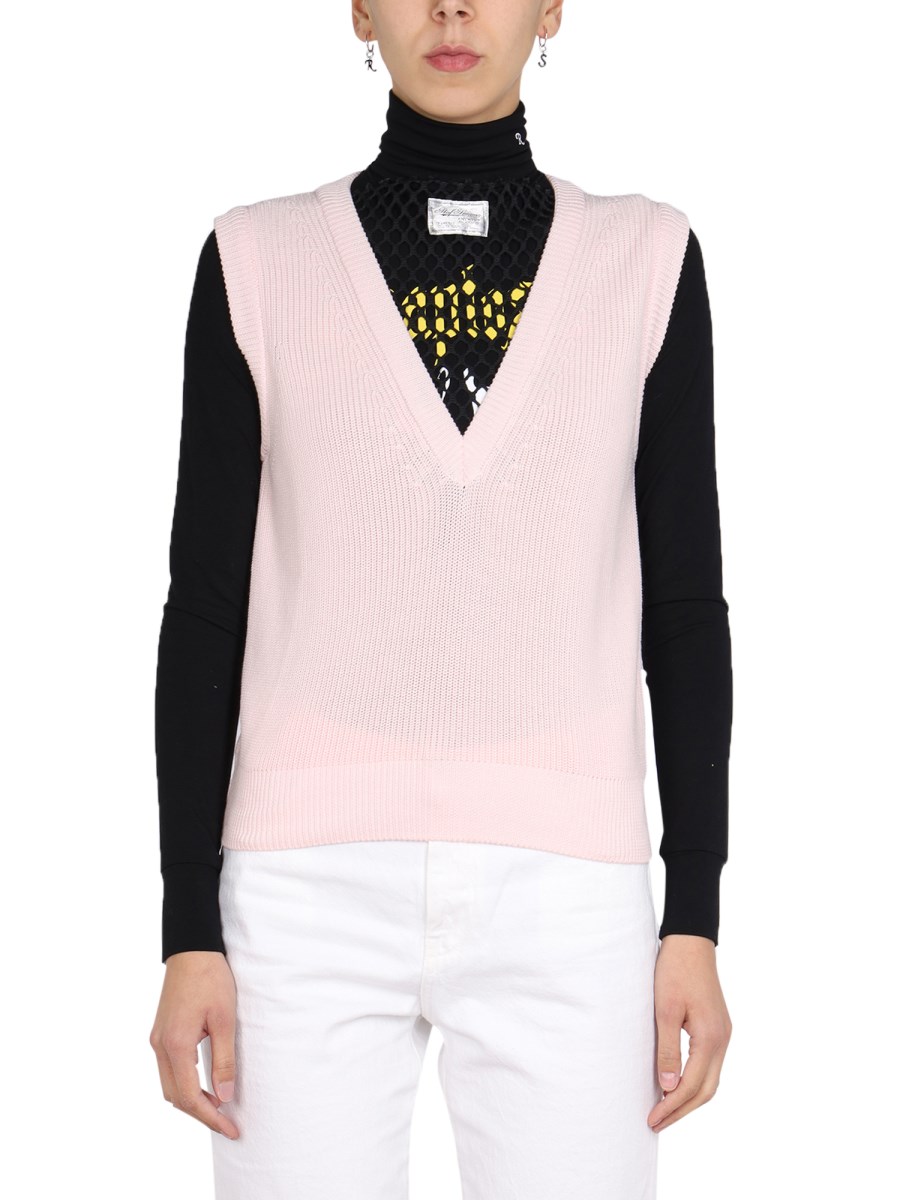 RAF SIMONS    COTTON KNIT VEST