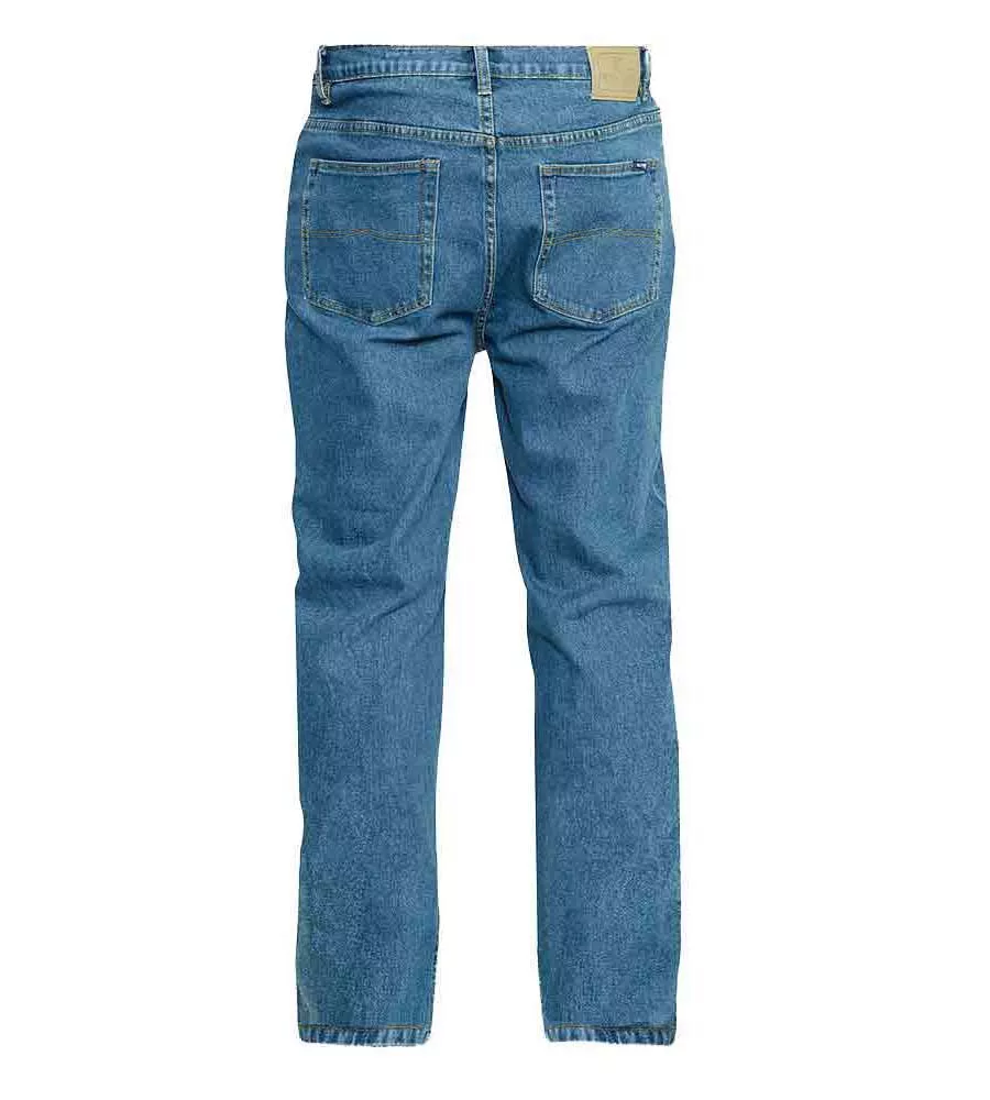 Rockford Mens Blue Stonewash Comfort Fit Stretch Jeans (CARLOS STONEWASH)