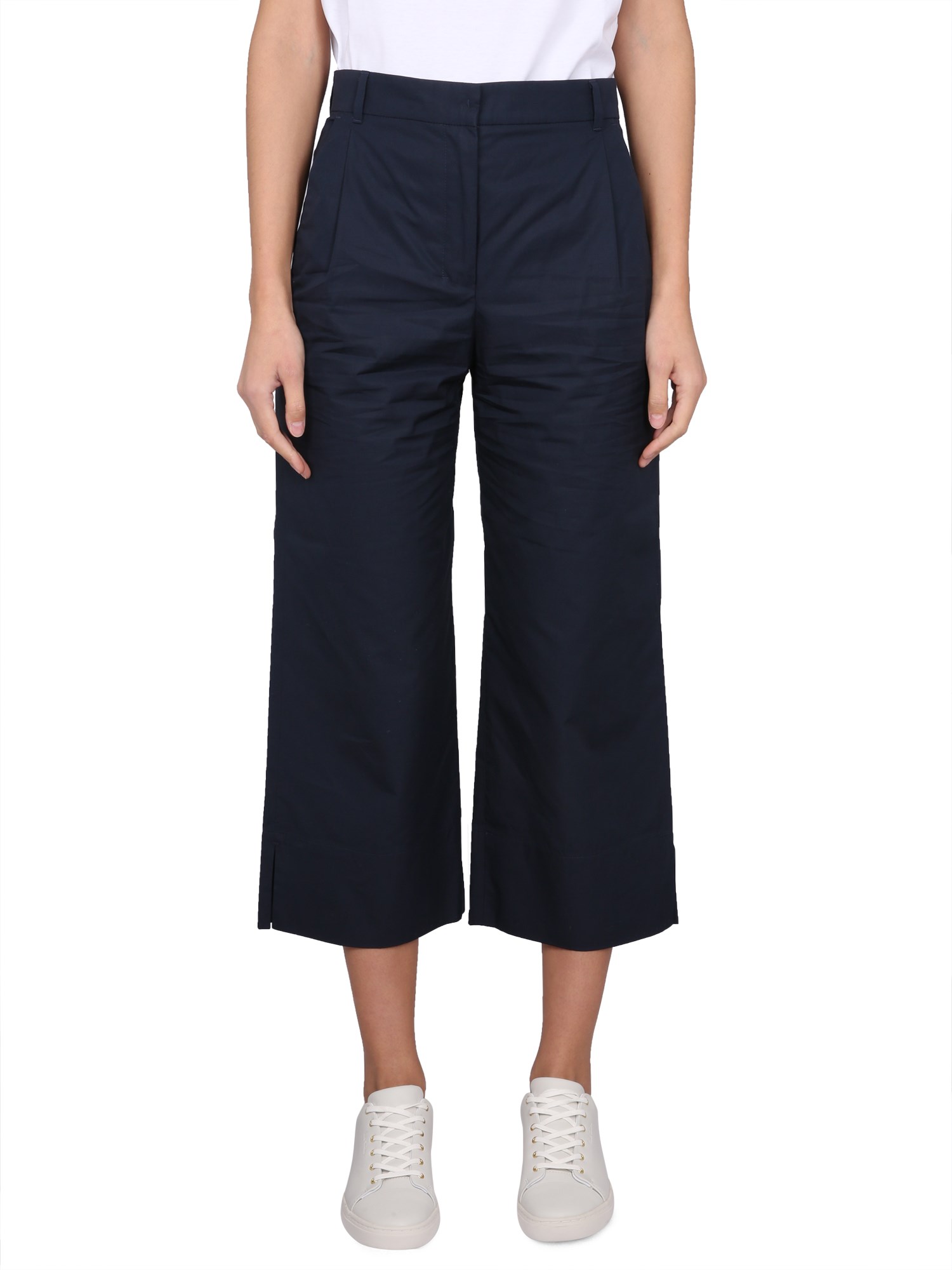 S MAX MARA    COTTON WIDE LEG CAT PANTS