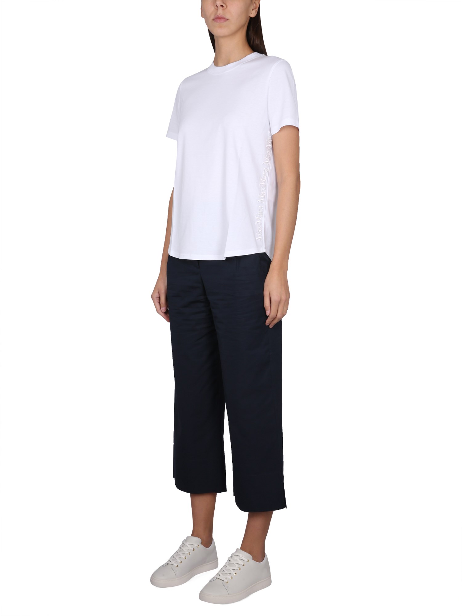 S MAX MARA    COTTON WIDE LEG CAT PANTS