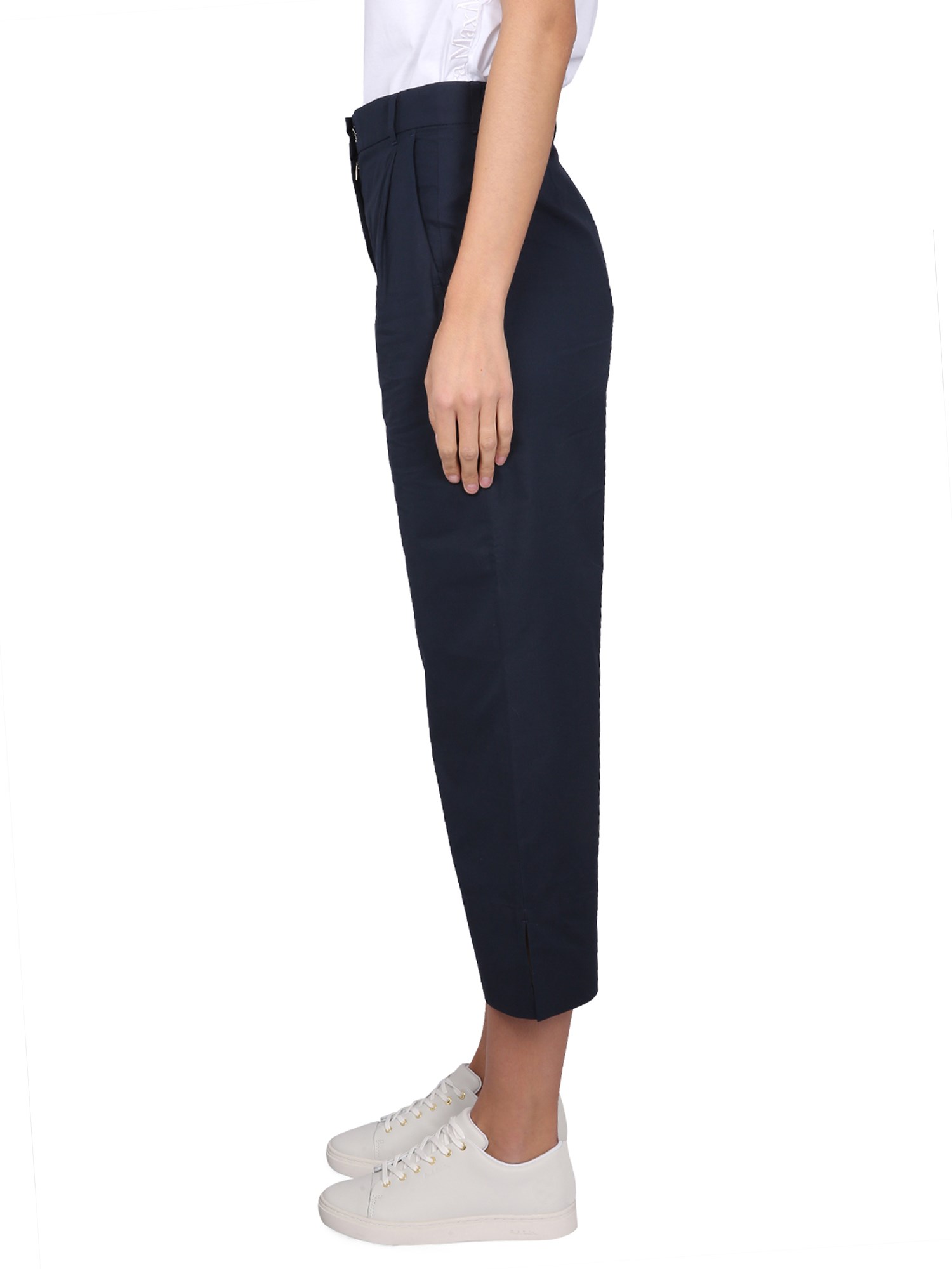 S MAX MARA    COTTON WIDE LEG CAT PANTS