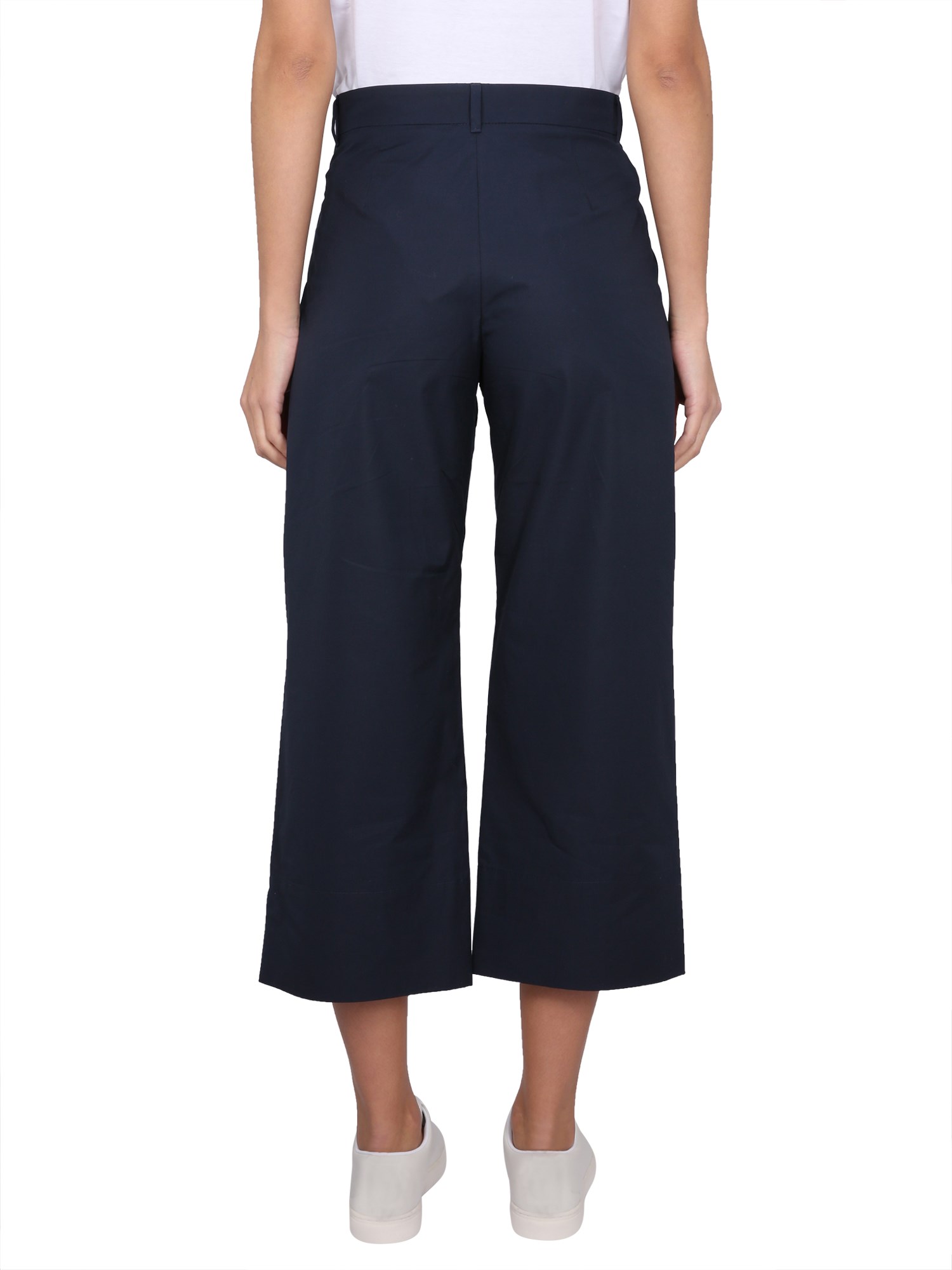 S MAX MARA    COTTON WIDE LEG CAT PANTS