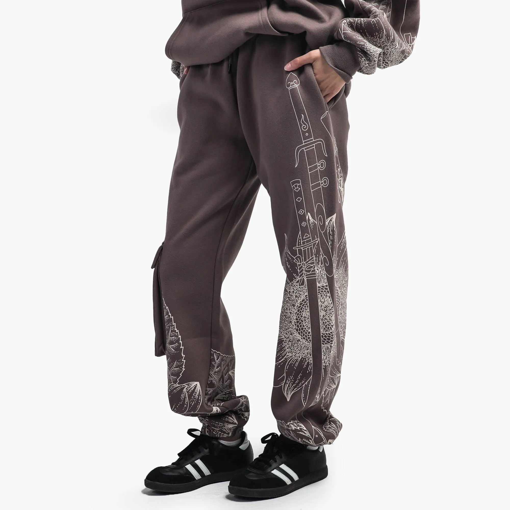 Samurai Champloo Grey Cargo Sweatpants