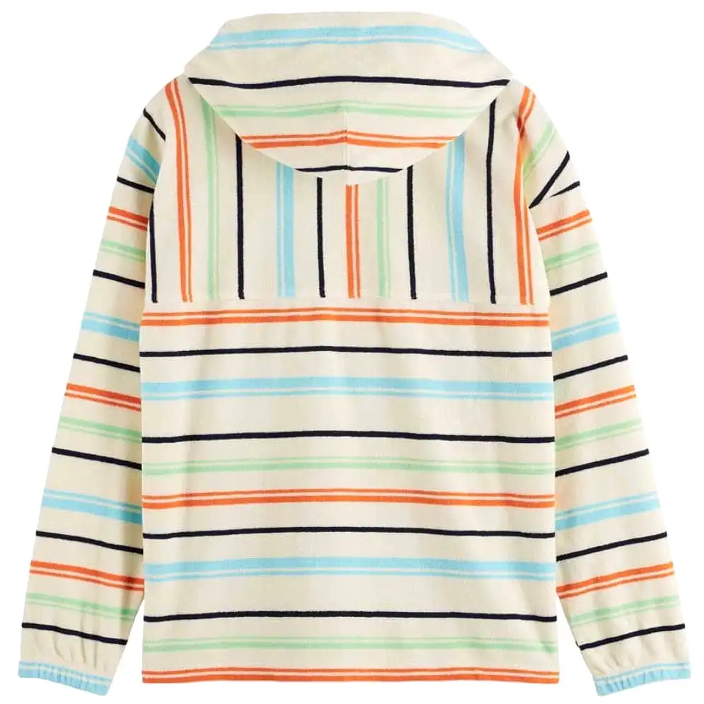 Scotch & Soda Towelling Striped Hoodie (Light Beige) 175687