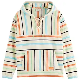 Scotch & Soda Towelling Striped Hoodie (Light Beige) 175687