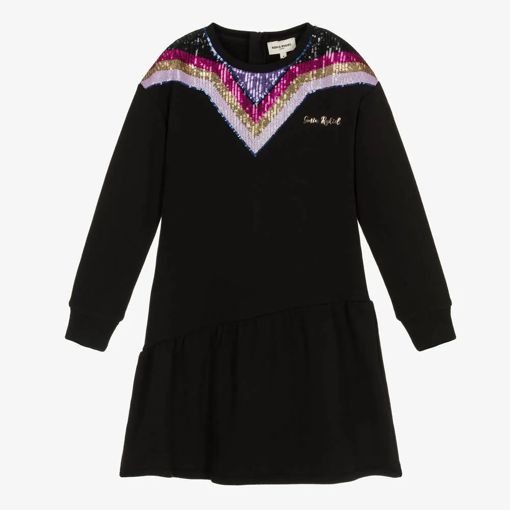 Sonia Rykiel LS Sequin Star Sweatshirt Dress