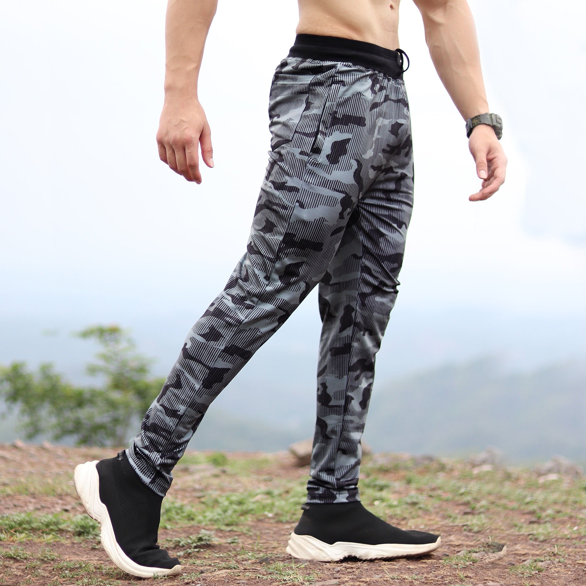 Stealth Camo Bottoms (Zipper Pockets)- Sale