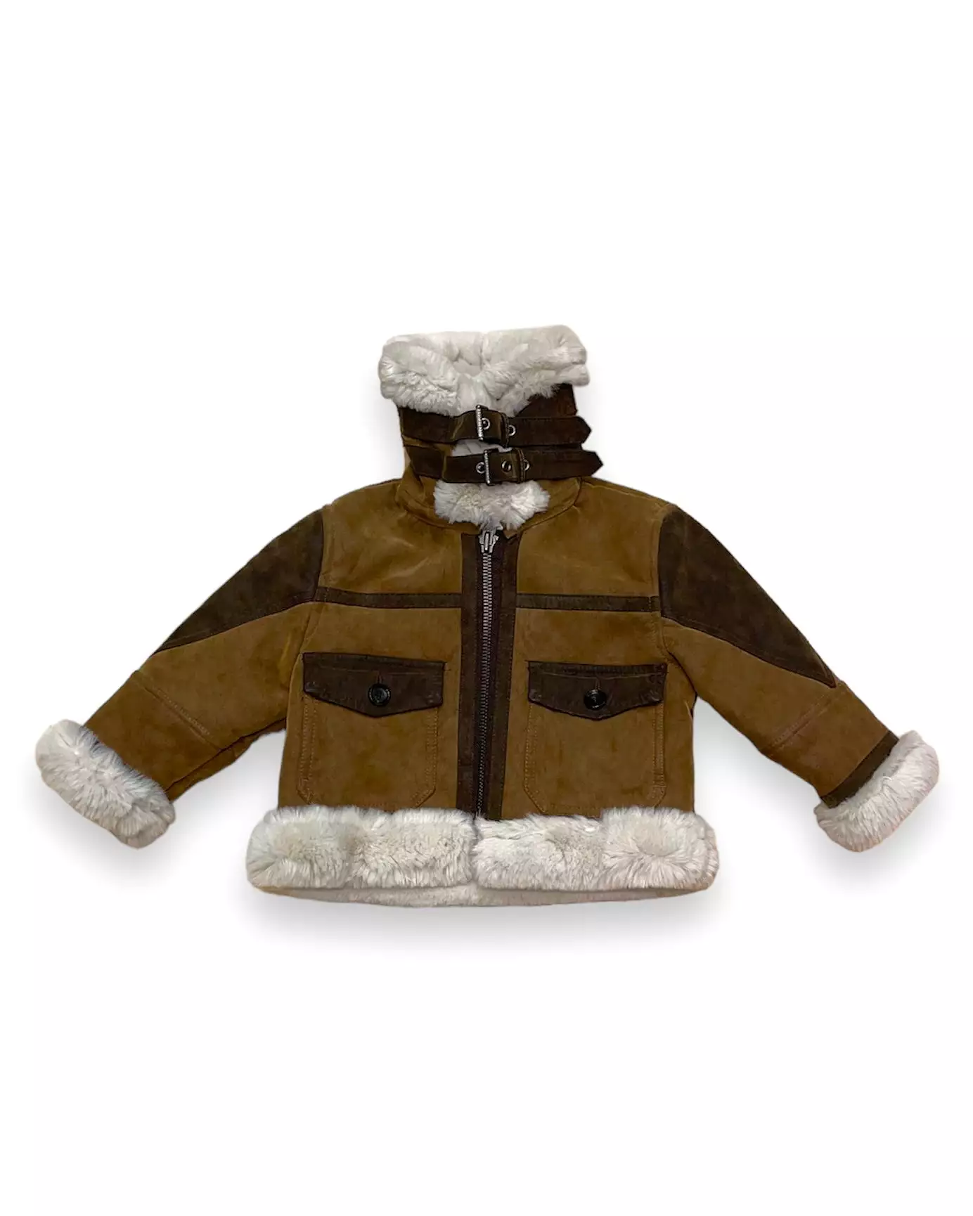 Toddler’s Fur Collar Bomber Jacket