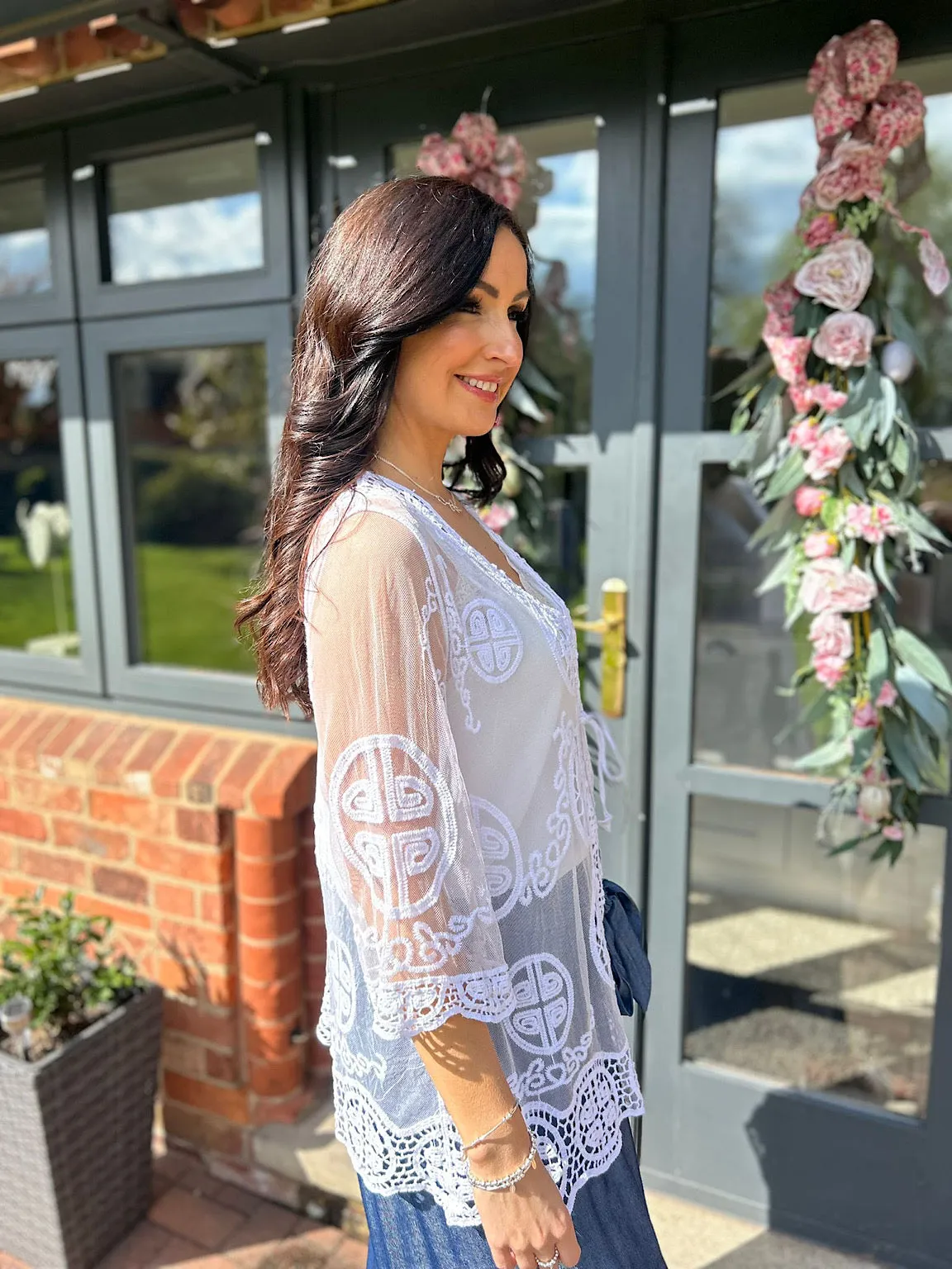 White Crochet Lace Cover Up Katie