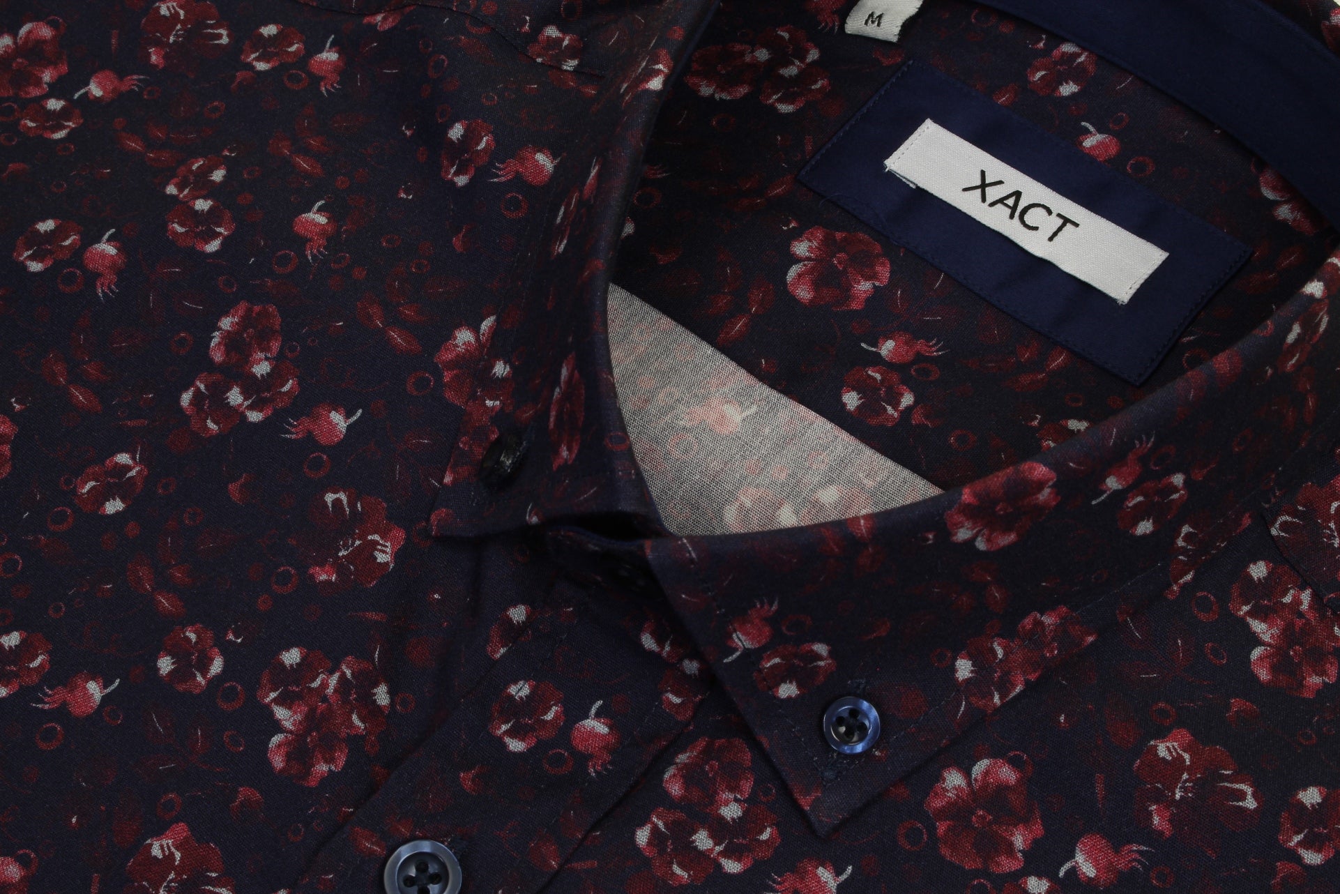 Xact Mens Floral Long Sleeved Shirt