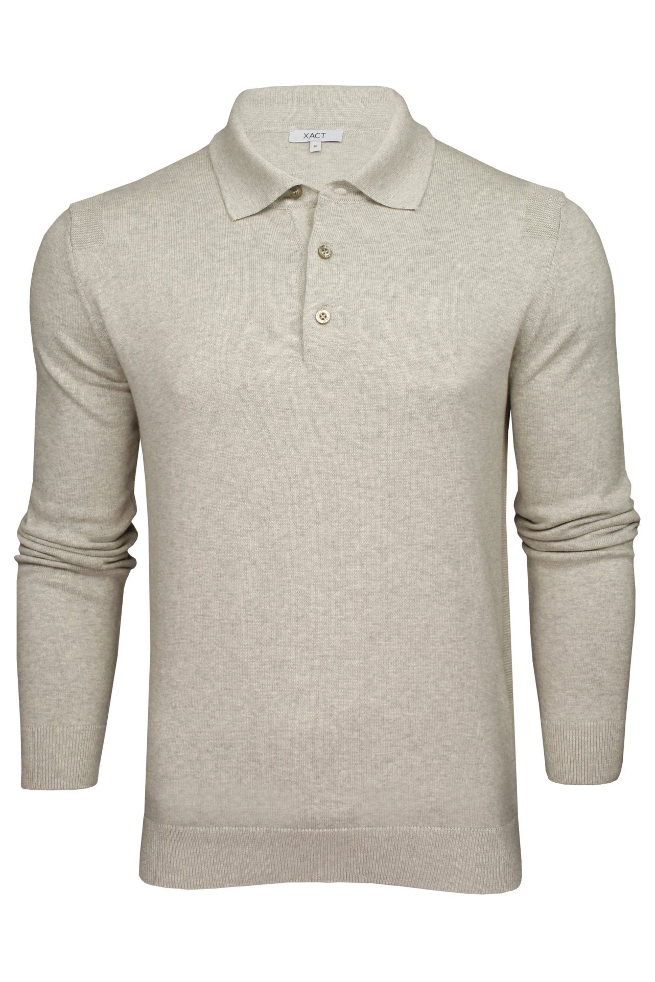 Xact Mens Knitted Long Sleeved Polo Shirt/ Jumper