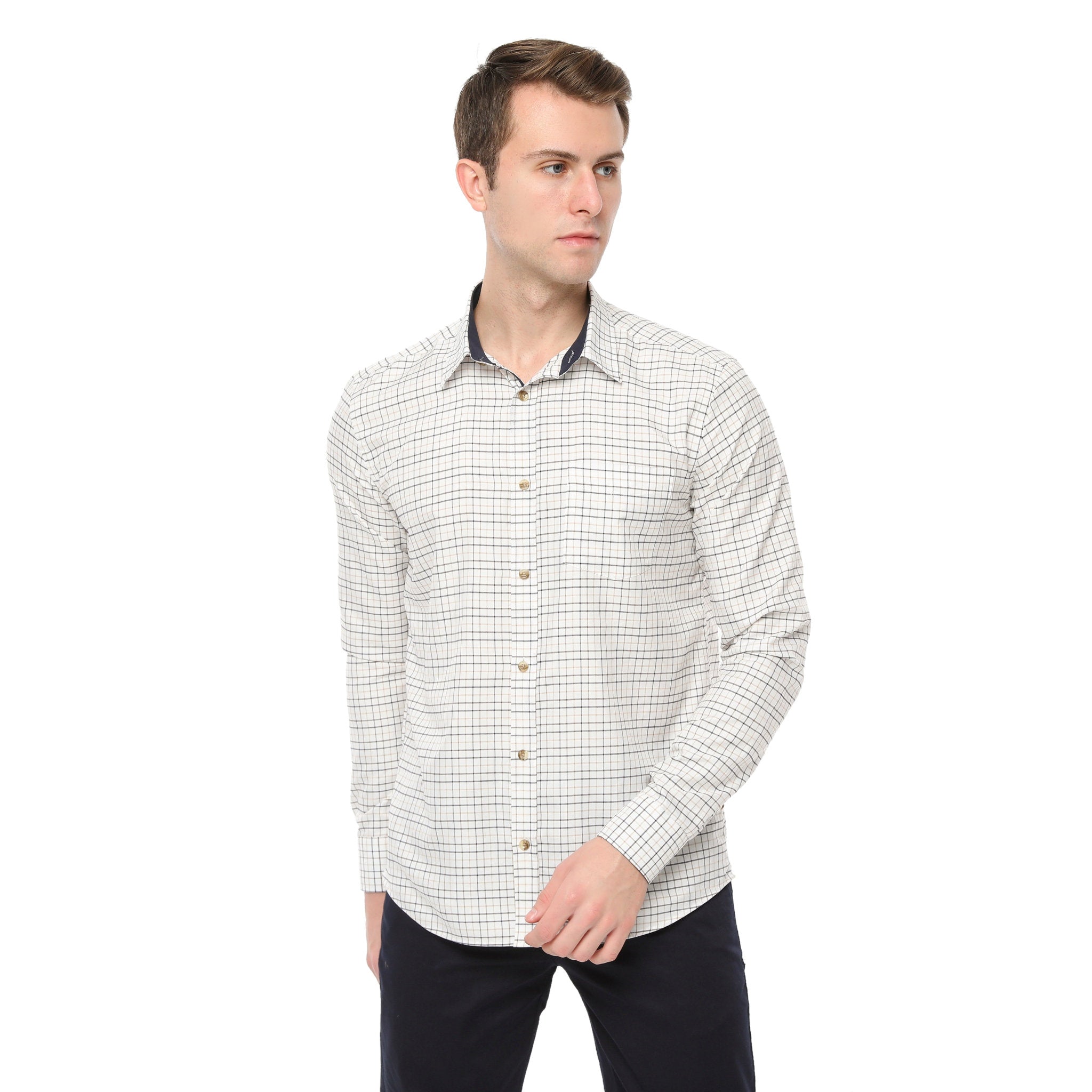 Xact Mens Tattersall Check Shirt - Long Sleeved