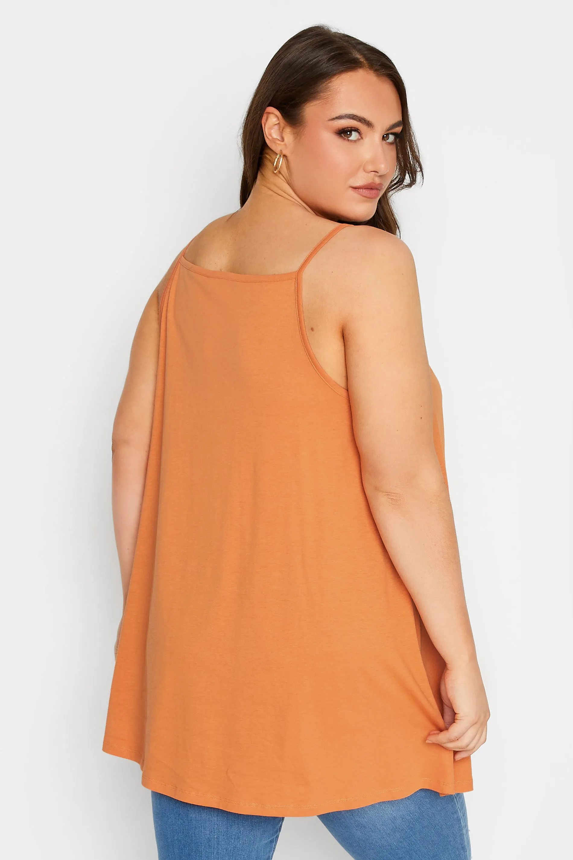 YOURS Curve Orange Crochet Vest Top