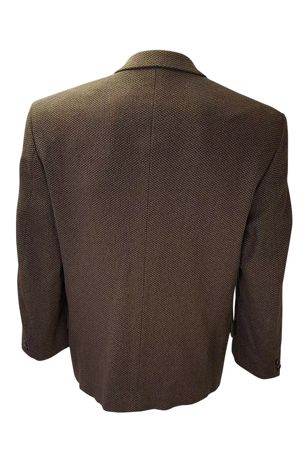 YVES SAINT LAURENT VINTAGE BROWN WOOL BLEND SINGLE BREASTED BLAZER JACKET (