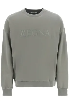 Z Zegna Logo Printed Long-Sleeved Sweatshirt